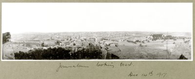 Jerusalem Blick nach Westen, 14. Dezember 1917 von Capt. Arthur Rhodes